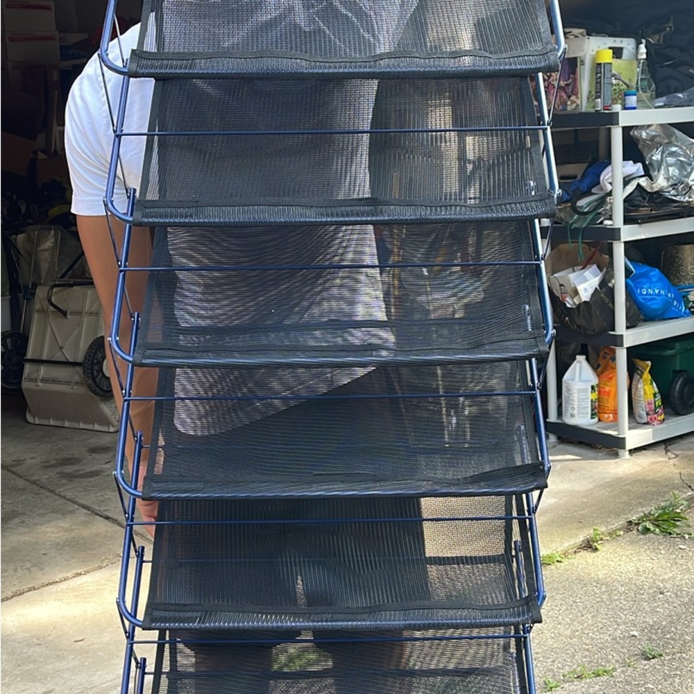 Black Mesh Storage Rack